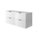 Meuble de salle de bain suspendu sous vasque flow ? blanc ? 120 cm