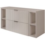 Meuble sous vasque flow cachemire 120 cm avec 2 x létagères - extensions et plan Meuble sous vasque flow cachemire 120 cm avec 2 x létagères - extensions et plan