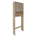 Meuble pour toilettes 2 portes effet bois avec tasseaux - pajan Meuble pour toilettes 2 portes effet bois avec tasseaux - pajan