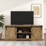 Meuble tv 150 x 40 x 60 cm - kodise - design moderne - avec 2 portes coulissantes classiques tagres ...