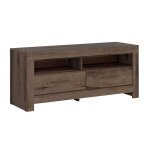 Meuble tv 2 tiroirs petits - meubles - adam - 140 x 45 x 61cm - bois foncé Meuble tv 2 tiroirs petits - meubles - adam - 140 x 45 x 61cm - bois foncé