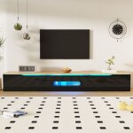 Meuble tv 3 portes avec éclairage led 16 couleurs design mural ou au sol style moderne meuble de salon ... Meuble tv 3 portes avec éclairage led 16 couleurs design mural ou au sol style moderne meuble de salon ...