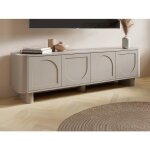 Meuble tv avec 4 portes - taupe - bristana