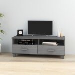 Meuble tv - akozon - 106x40x40 cm - bois de pin massif - gris foncé - 2 tiroirs coulissants Meuble tv - akozon - 106x40x40 cm - bois de pin massif - gris foncé - 2 tiroirs coulissants