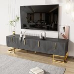 Meuble tv armoire tv bas avec porte et tiroirs tv table - sweiko - gris Meuble tv armoire tv bas avec porte et tiroirs tv table - sweiko - gris