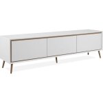 Meuble tv - arona - blanc / chêne artisan - 3 abbatants - 175 x 50 x 38 cm Meuble tv - arona - blanc / chêne artisan - 3 abbatants - 175 x 50 x 38 cm