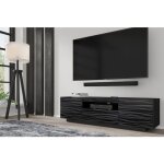 Meuble tv aura 150 cm 3d noir satin� frez�