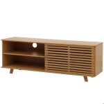 Meuble tv en bambou hwc - n80 50x140x40 cm