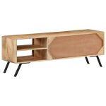Meuble tv - banc tv - table tv - 110x30x40 cm - bois massif de manguier t94