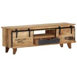 Meuble tv - banc tv - table tv - 120x30x40 cm - bois massif de manguier t351