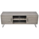 Meuble tv - banc tv - table tv - 120x40x45 cm - gris t59