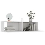 Meuble tv - banc tv - table tv - blanc - 120x30x30 cm - bois d?ingnierie t7