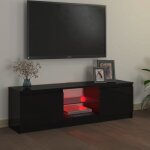 Meuble tv - banc tv - table tv - avec lumires led - noir 120x30x355 cm - t50