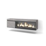Meuble tv banc t�l� 160 pour les tv jusqu� 65 feu �lectrique xxl suspendu mural ciment rf3242
