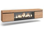 Meuble tv banc t�l� 210 pour les tv jusqu� 80 chemin�e �lectrique xxl suspendu mural beige rf3280