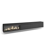 Meuble tv banc télé 317x35x45 cm feu électrique xxl suspendu mural noir rf3671 Meuble tv banc télé 317x35x45 cm feu électrique xxl suspendu mural noir rf3671