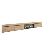 Meuble tv banc tl 368x35x45 feu lectrique xxl chne rf3690