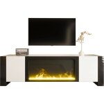 Meuble tv bas avec chemin�e �lectrique effet flamme pas de fonction chauffante brillant meuble tv de ...