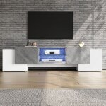 Meuble tv bas avec éclairage led de 180 cmlowboard moderne avec Étagères en verre armoire tv avec multiples ... Meuble tv bas avec éclairage led de 180 cmlowboard moderne avec Étagères en verre armoire tv avec multiples ...