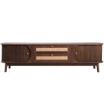 Meuble tv en bois naturel mélangé avec portes et tiroirs meuble tv avec côtés en rotin 170 x 39. 5 x ... Meuble tv en bois naturel mélangé avec portes et tiroirs meuble tv avec côtés en rotin 170 x 39. 5 x ...