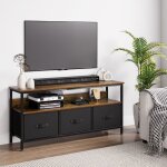 Meuble tv en bois avec tiroirs et tagres pour tlviseur jusqu 55 (120 x 57 x 30 cm) - pour salon ...