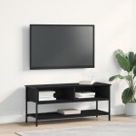 Meuble tv - chne noir - 100x35x45 cm - bois dingnierie - style contemporain