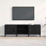 Meuble tv - ch�ne noir - 150x30x50 cm - bois ding�nierie - style contemporain