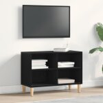 Meuble tv - ch�ne noir - 69. 5x30x50 cm - bois ding�nierie - style contemporain