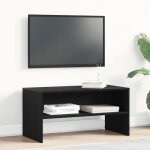 Meuble tv / console - vidaxl - 862393 - ch�ne noir - bois ding�nierie - 80x40x40 cm