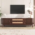 Meuble tv - maison de campagne - noyer - 170x46x395 cm - bois massif - tiroirs en rotin Meuble tv - maison de campagne - noyer - 170x46x395 cm - bois massif - tiroirs en rotin