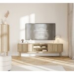 Meuble tv avec deux tiroirs - neksto - 170 cm - chne huil