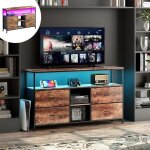 Meuble tv avec �clairage led et 4 tiroirs support tv meuble multim�diaconsole tvmeuble tv pour salon ...