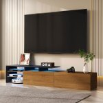 Meuble tv eclairage led meuble tv moderne armoire tv de salon buffet salon elégant 2 tiroirs 2 etagères ... Meuble tv eclairage led meuble tv moderne armoire tv de salon buffet salon elégant 2 tiroirs 2 etagères ...