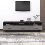 Meilleures meuble tv hamar gris clair 158x40x40cm - bois massif de pin ssd1321727 Meilleures meuble tv hamar gris clair 158x40x40cm - bois massif de pin ssd1321727