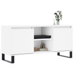 Meuble tv / hi - fi - mango - blanc 104x35x50 cm - bois ding�nierie m254