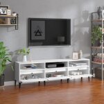 Meuble tv / hi - fi - mango - blanc 150x30x445 cm - bois ding�nierie m651