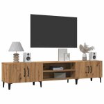 Meuble tv / hi - fi - mango - ch�ne artisanal 180x315x40 cm - bois ding�nierie m565