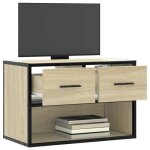 Meuble tv / hi - fi - mango - ch�ne sonoma - 60x31x395 cm - bois ding�nierie et m�tal m2283