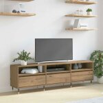 Meuble tv - meuble hi - fi vidaxl meuble tv ch�ne artisanal 150 x 30 x 45 cm bois ding�nierie