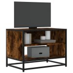 Meuble tv / meuble hifi - cloud - ch�ne fum� - 61x40x46 cm - bois ding�nierie et m�tal s111