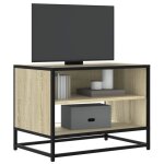 Meuble tv / meuble hifi - cloud - ch�ne sonoma - 61x40x46 cm - bois ding�nierie et m�tal s47