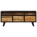 Meuble tv / hifi - design minimaliste / utilisations maison - bois de manguier massif 120x30x50 cm@eu32789494 ...