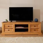 Meuble tv kent banc télévision en pin massif finition cirée 144 x 46 x 45 cm, avec 4 tiroirs et 2 niches ... Meuble tv kent banc télévision en pin massif finition cirée 144 x 46 x 45 cm, avec 4 tiroirs et 2 niches ...