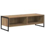Meuble tv industriel - vidaxl - 100x365x305 cm - ch�ne artisan - bois ding�nierie - pieds en acier