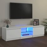 Meuble tv avec lumières led - banc tv à led blanc 140x40x355 cm Meuble tv avec lumières led - banc tv à led blanc 140x40x355 cm
