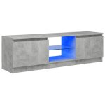 Meuble tv avec lumi�res led gris b�ton 120x30x355 cm