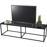 Meuble tv - madison - métal noir - contemporain - design - robuste Meuble tv - madison - métal noir - contemporain - design - robuste