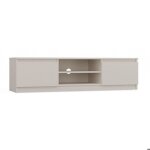 Meuble tv malmo 140 cm cachemire - 2 armoires latrales fermes - design moderne