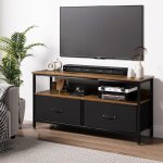 Meuble tv en m�tal - structure m�tallique - promiracal - design industriel - l�ger et stable - 100x40x55cm ...