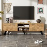 Meuble tv moderne avec 2 portes et 2 compartiments ouverts - 1605 x 355 x 45 cm couleur bois Meuble tv moderne avec 2 portes et 2 compartiments ouverts - 1605 x 355 x 45 cm couleur bois